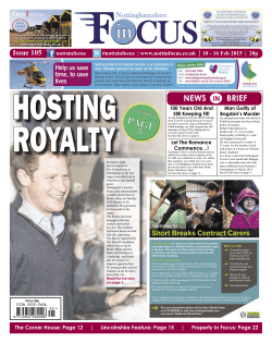 Read this issue online - Nottinghamshire in Focus