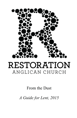 View our Lenten guide - Restoration Anglican Church