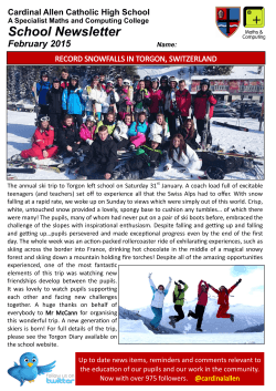 School Newsletter February 2014 Today