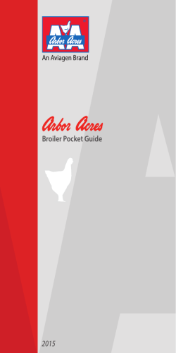 Arbor Acres Broiler Management Pocket Guide
