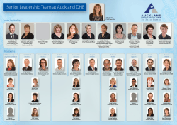 Senior Leadership Team at Auckland DHB