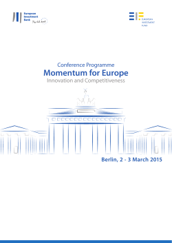 Momentum for Europe - European Investment Bank