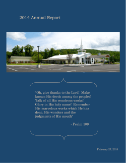 2014 Annual Report - The Mission Church