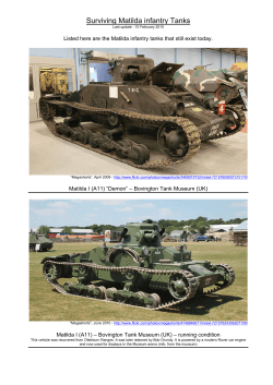 Surviving Matilda infantry Tanks