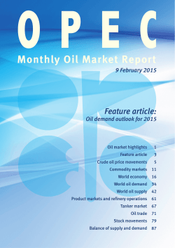 Monthly Oil Market Report Monthly Oil Market Report