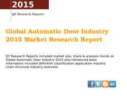 Global Automatic Door Industry 2015 Market