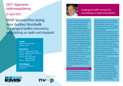 NVvP-SponsorPlus lezing door Andrea Mombelli: