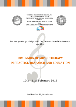 dimension of music therapy in practice, research and education