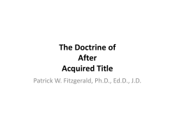The Doctrine of After Acquired Title