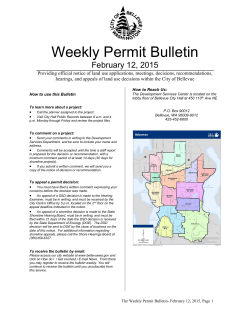 Weekly Permit Bulletin