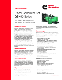 Diesel Generator Set QSK50 Series