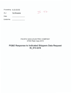 PG&E Response to Indicated Shippers Data Request IS_013-Q16