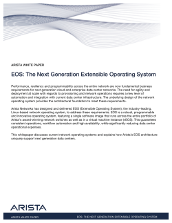 EOS: The Next Generation Extensible Operating System