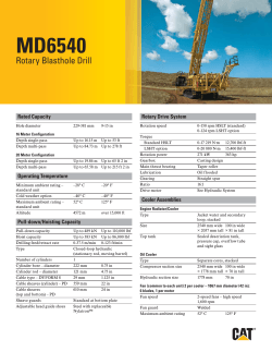 Medium Specalog for MD6540 Rotary Blasthole Drill