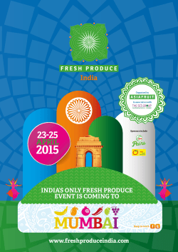 Event brochure 2015 - Fresh Produce India