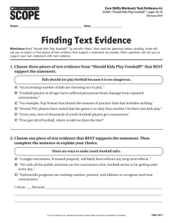 Finding Text Evidence