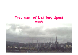 Treatment of Distillery Spent wash