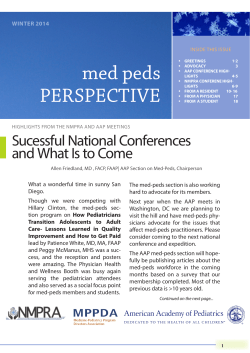 med peds PERSPECTIVE - American Academy of Pediatrics