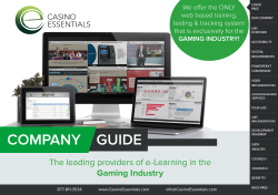 View Company Guide - Casino Essentials Title 31 training and more.