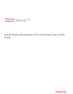 Oracle Mobile Development 2015 Essentials Exam Study Guide