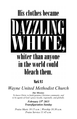 View Sunday`s bulletin - Wayne United Methodist Church
