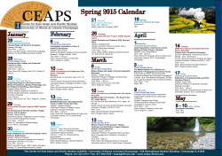 Spring 2015 Calendar - Center for East Asian and Pacific Studies