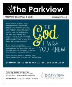 parkview newsletter - Parkview Christian Church