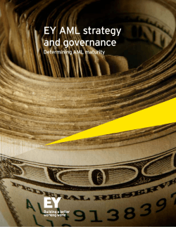 EY AML strategy and governance