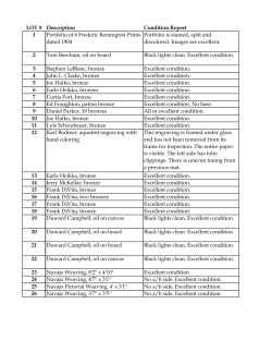 LOT # Description Condition Report 1 Portfolio