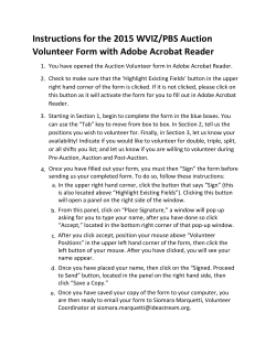 Instructions for the 2015 WVIZ/PBS Auction Volunteer