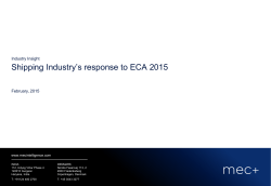 Shipping Industry`s response to ECA 2015