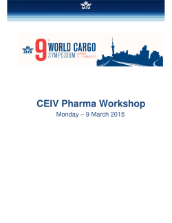 CEIV Pharma Workshop