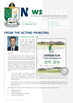 Newsletter - Peter Moyes Anglican Community School