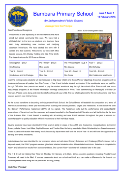 latest newsletter - bambara primary school