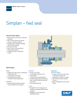 SIMPLAN Shaft Seals for Water Lubricated Sterntubes