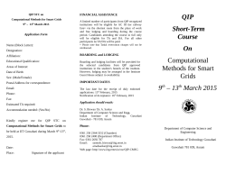 QIP Short-Term Course - Indian Institute of Technology Guwahati