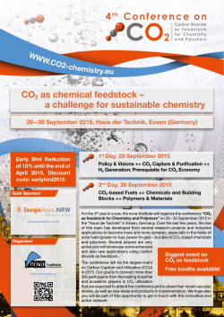 CO2 as chemical feedstock – a challenge for sustainable chemistry