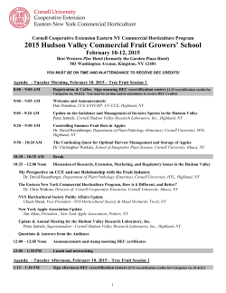 2015 Hudson Valley Commercial Fruit Growers