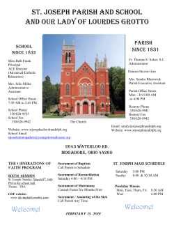 February 15th Bulletin - St. Joseph Parish and School