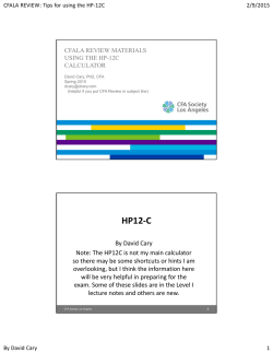 HP Calculator - Cfalacfareview.org