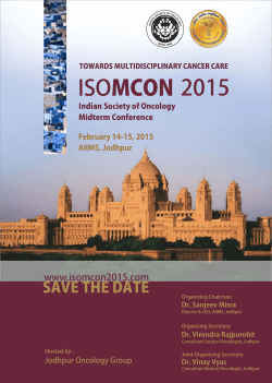 ISMOCON 2015 Indian Society of Oncology