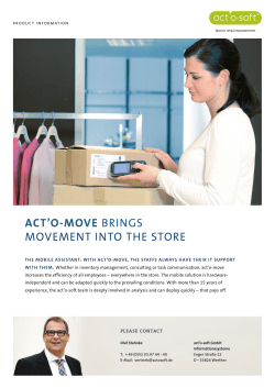 ACT`O-MOVE BRINGS MOVEMENT INTO THE STORE - act`o-soft