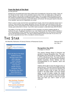 THE STAR - Literacy Partners of Kewaunee County