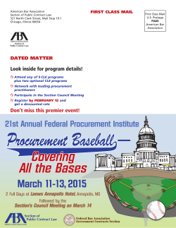 2015 FPI brochure - American Bar Association