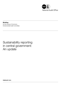 Sustainability reporting in central government: An update