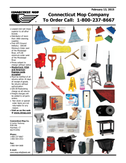 ct mop catalog - Connecticut Mop Company supplying