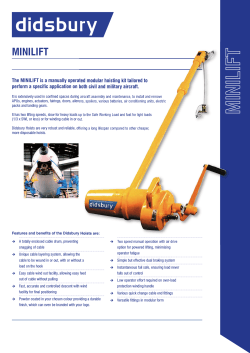 minilift m inilift - Didsbury Engineering