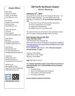 ISRI Pacific Northwest Chapter - Winter Meeting -
