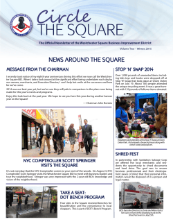 2015 Newsletter - Westchester Square Business Improvement District