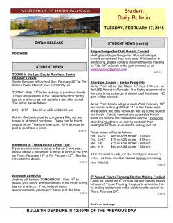 Daily Bulletin - Northgate High School Parents Faculty Association